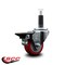 Service Caster 3'' Red Poly Swivel 1'' Expanding Stem Caster with Brake SCC-EX20S314-PPUB-RED-PLB-1 - alternate 4